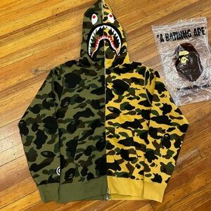 DM TO BUY, brand new, "separated camo" bape hoodie, size M